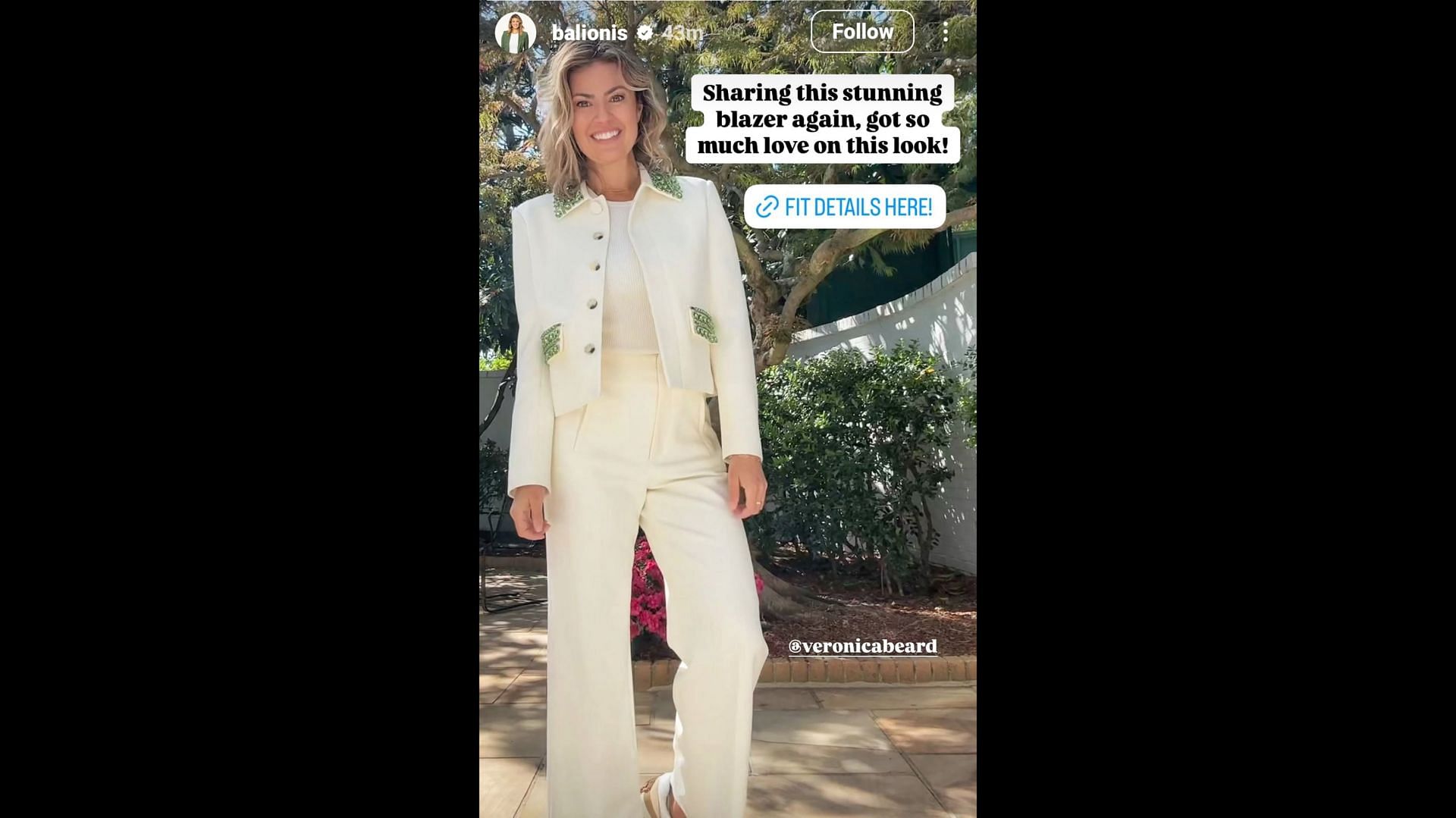 Balionis' story about blazer/IG: @balionis